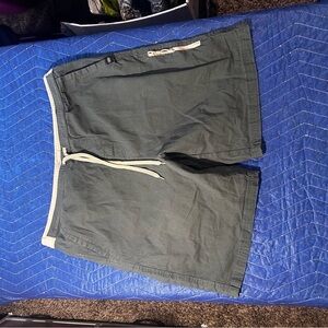 Casual Drawstring Shorts in Olive Green